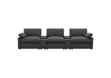 609531PT Collins 5-Piece Power Reclining Home Theater Seating Dark Grey