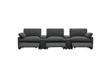 609531PT Collins 5-Piece Power Reclining Home Theater Seating Dark Grey