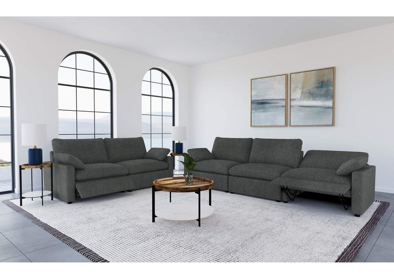 609531P Collins Modular Power Sofa Dark Grey