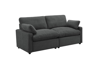 609532P Collins Modular Power Loveseat Dark Grey