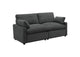 609532P Collins Modular Power Loveseat Dark Grey