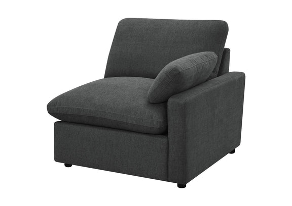 609532P Collins Modular Power Loveseat Dark Grey