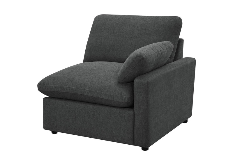 609532P Collins Modular Power Loveseat Dark Grey