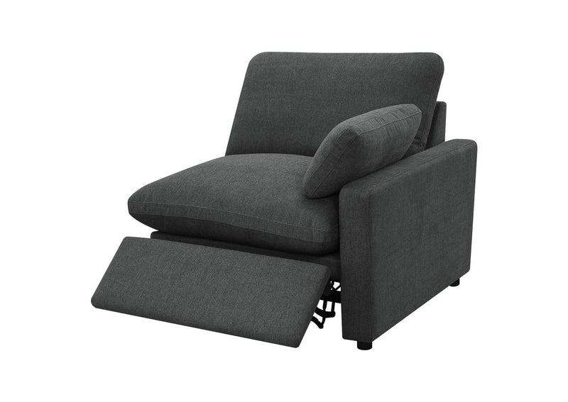 609532P Collins Modular Power Loveseat Dark Grey