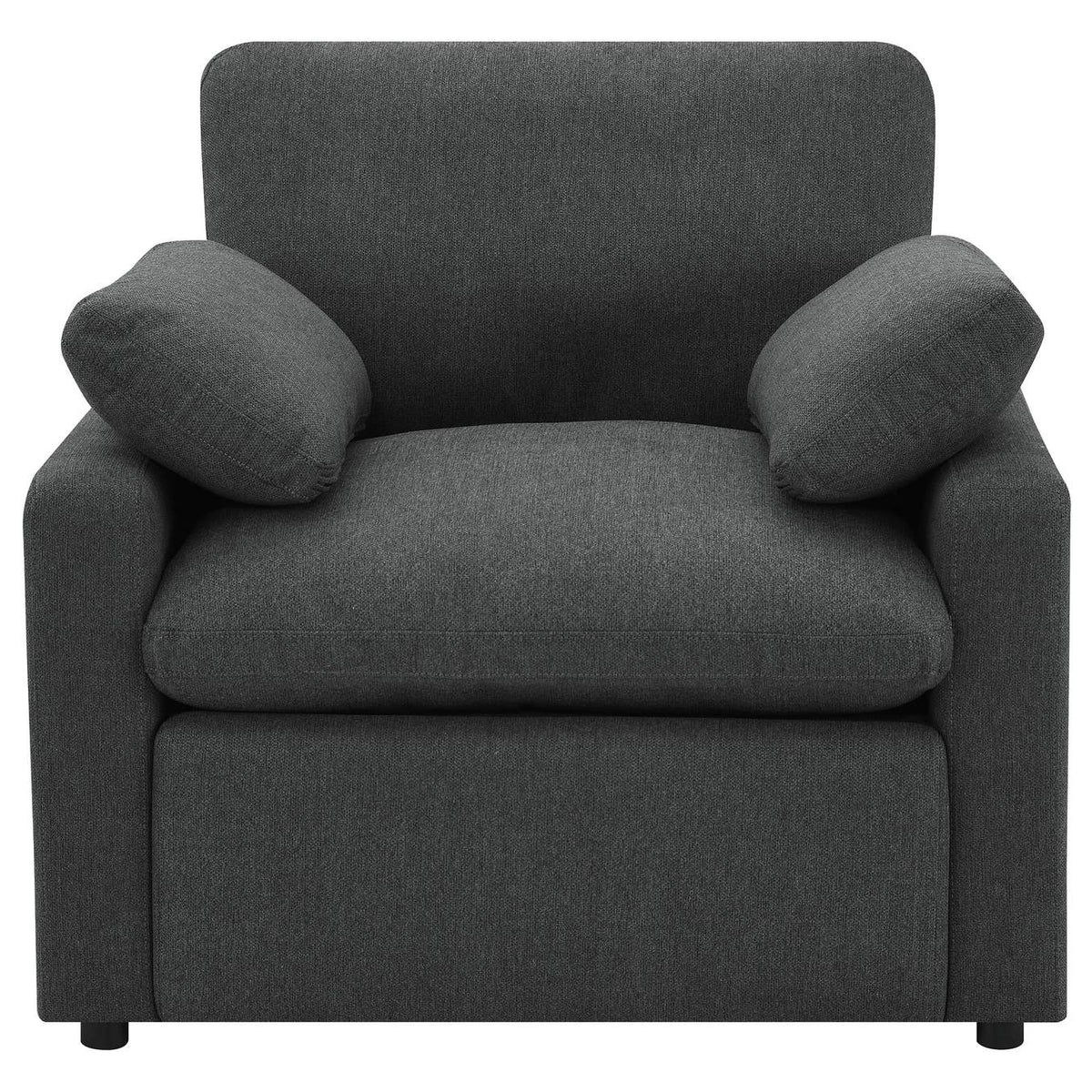 609533P Collins Upholstered Power Recliner Chair Dark Grey
