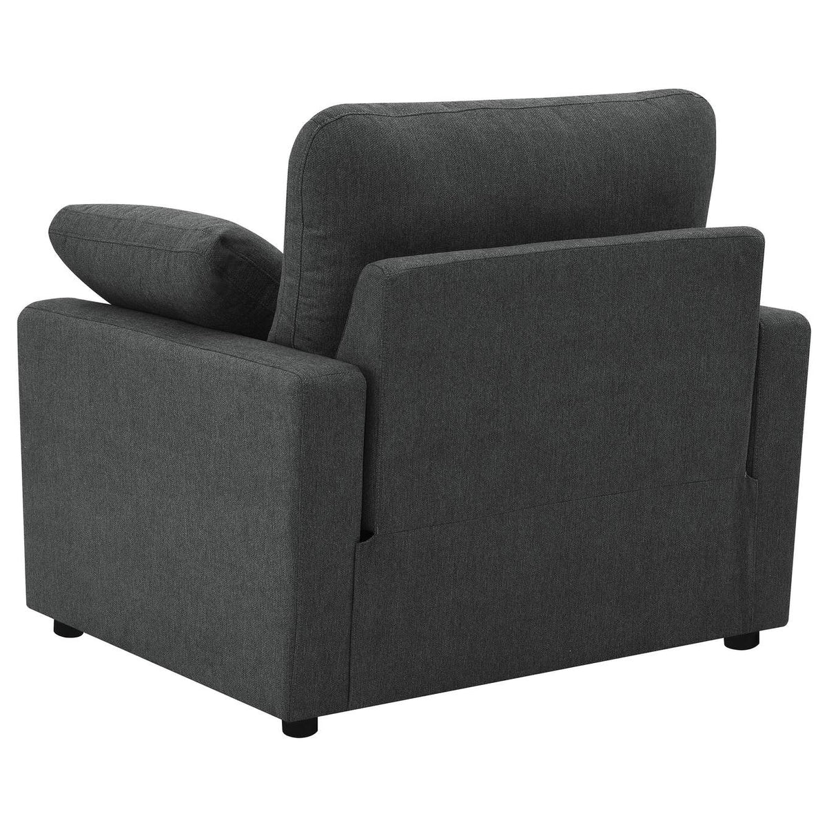 609533P Collins Upholstered Power Recliner Chair Dark Grey