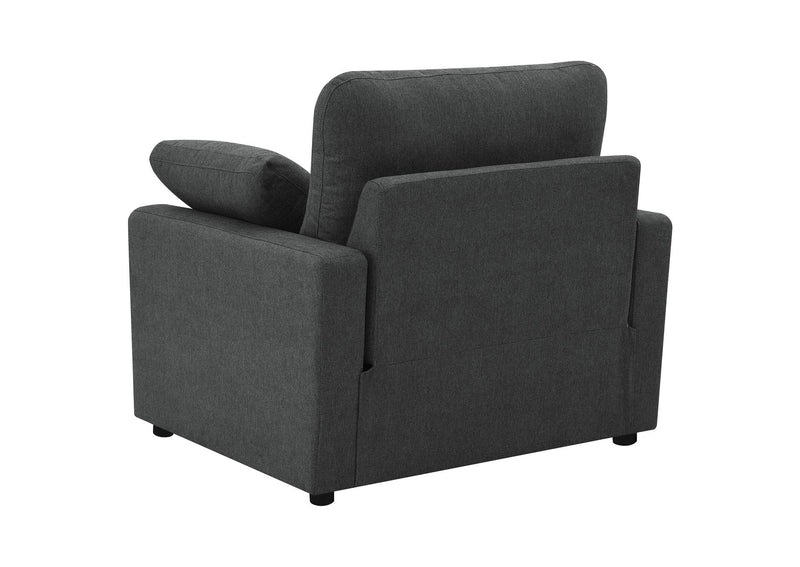 609533P Collins Upholstered Power Recliner Chair Dark Grey