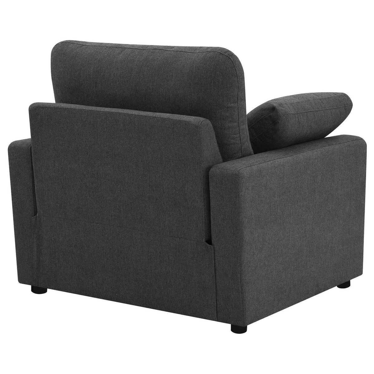 609533P Collins Upholstered Power Recliner Chair Dark Grey