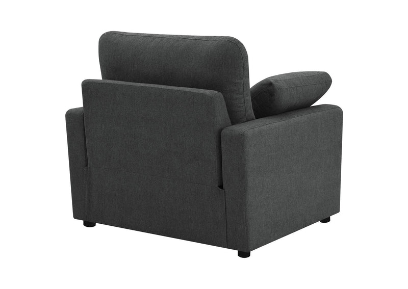 609533P Collins Upholstered Power Recliner Chair Dark Grey