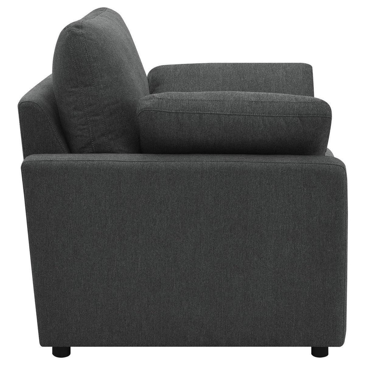 609533P Collins Upholstered Power Recliner Chair Dark Grey