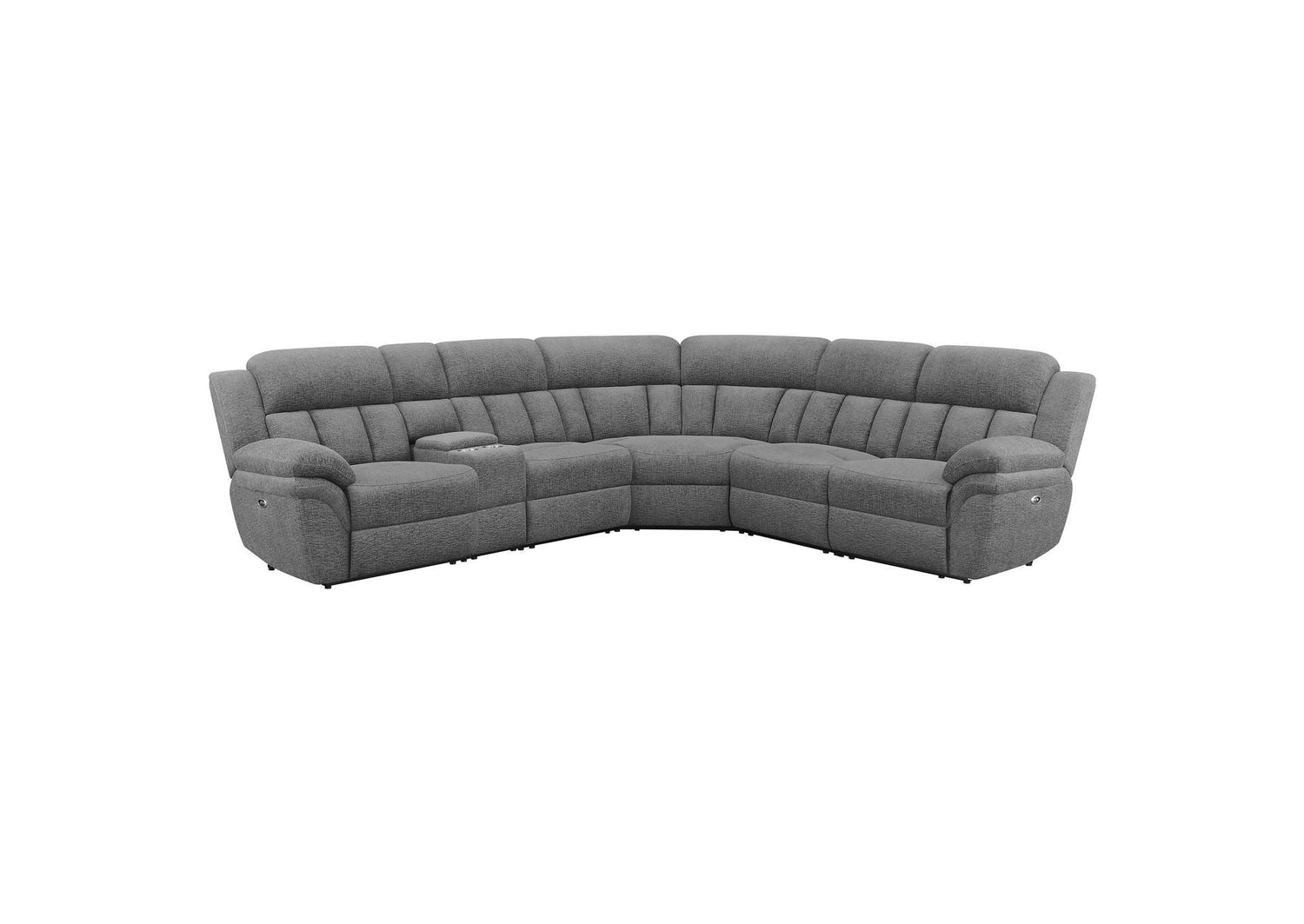 Bahrain 6-piece Modular Power Reclining Sectional Charcoal