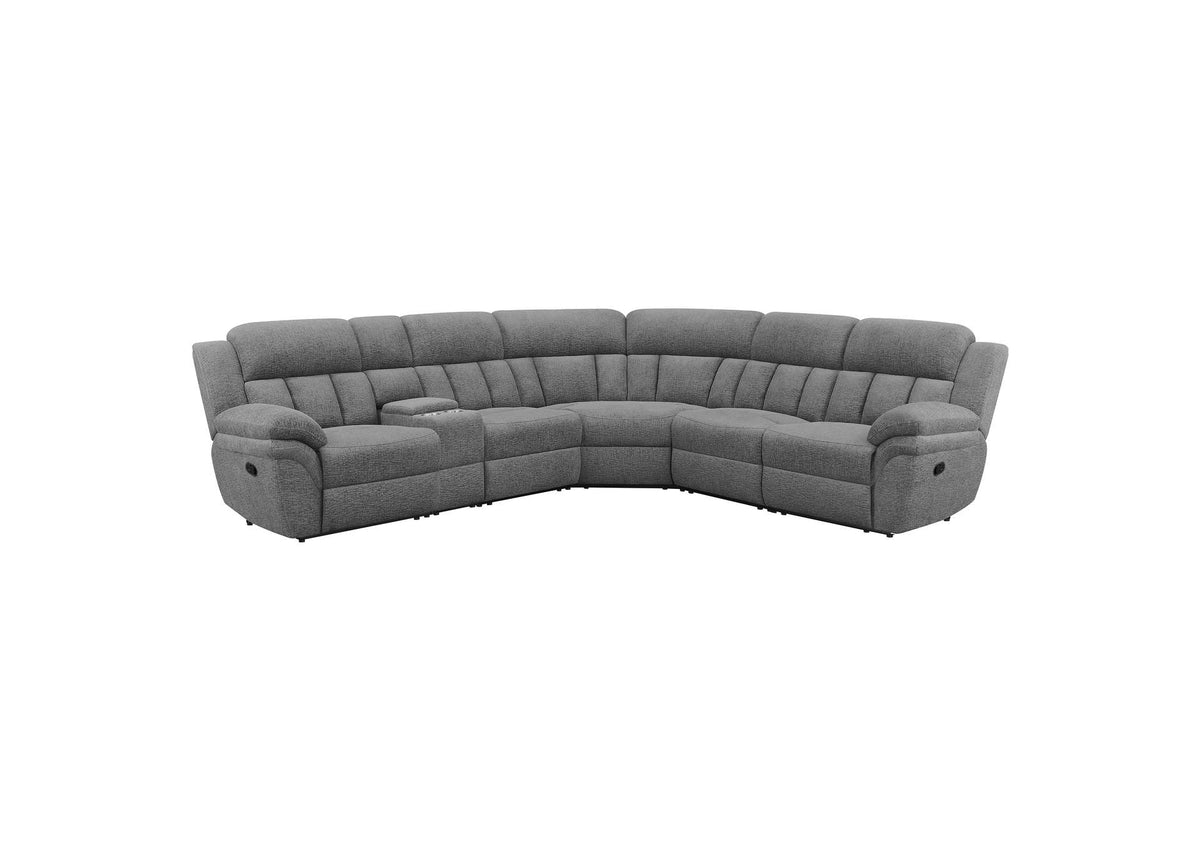 Bahrain 6-piece Modular Reclining Sectional Sofa Charcoal
