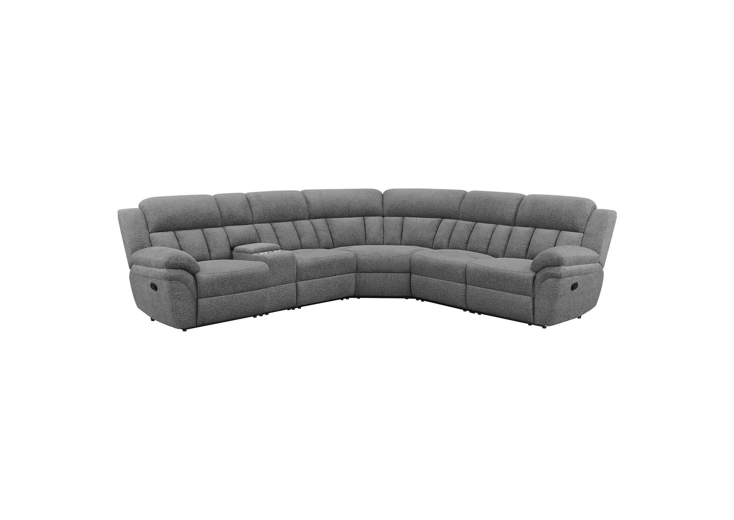 Bahrain 6-piece Modular Reclining Sectional Sofa Charcoal