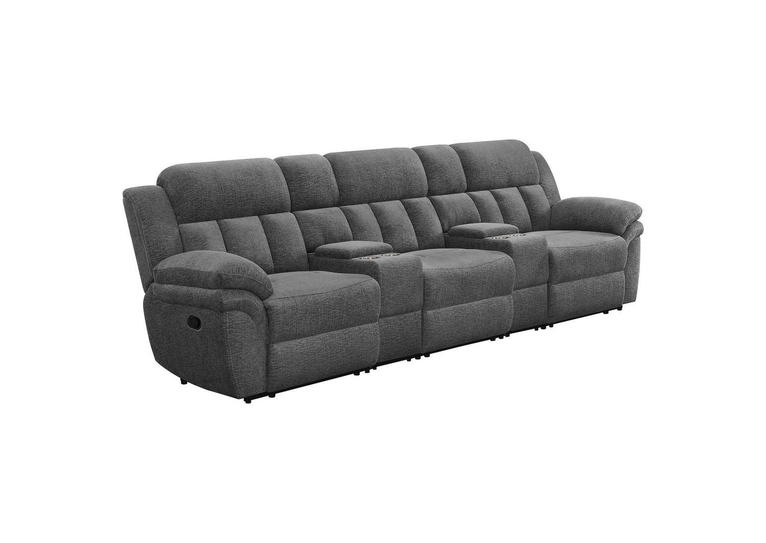 Bahrain 5-piece Upholstered Home Theater Seating Charcoal
