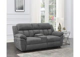 609542P Bahrain Upholstered Power Loveseat Charcoal