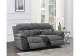 609542P Bahrain Upholstered Power Loveseat Charcoal