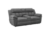 Bahrain Upholstered Power Loveseat Charcoal