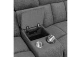 609542P Bahrain Upholstered Power Loveseat Charcoal
