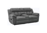 Bahrain Upholstered Motion Loveseat Charcoal
