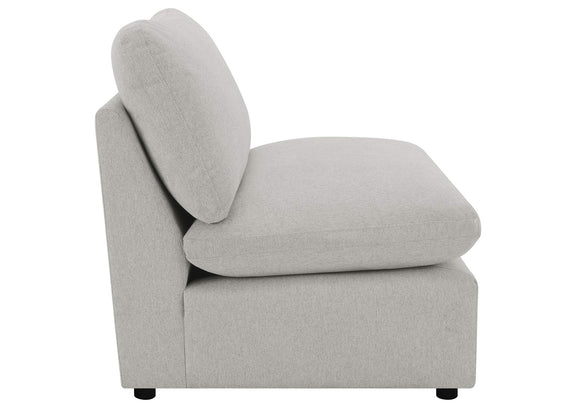609560AC Collins Modular Armless Chair Grey