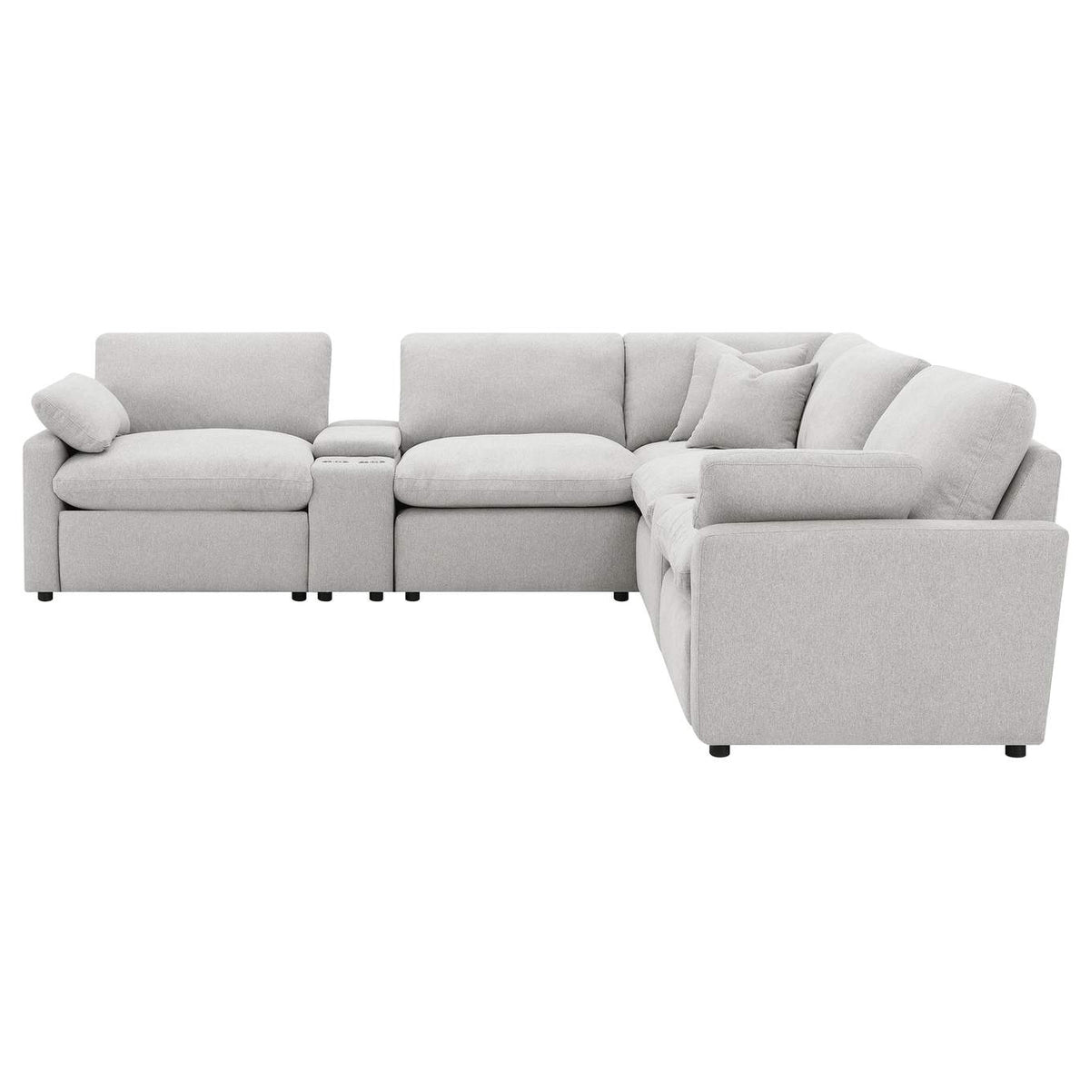 609560P-SETA Collins 7-piece Modular Power Reclining Sectional Grey