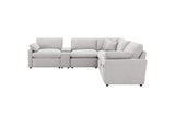 609560P-SETA Collins 7-piece Modular Power Reclining Sectional Grey