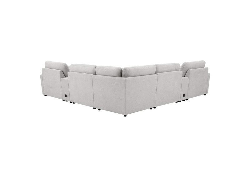 609560P-SETA Collins 7-piece Modular Power Reclining Sectional Grey