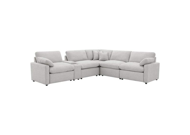 609560P-SET Collins 6-piece Modular Power Reclining Sectional Grey