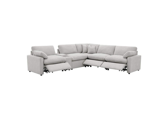 609560P-SET Collins 6-piece Modular Power Reclining Sectional Grey