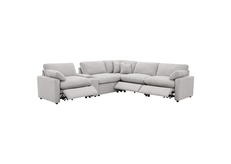 609560P-SET Collins 6-piece Modular Power Reclining Sectional Grey