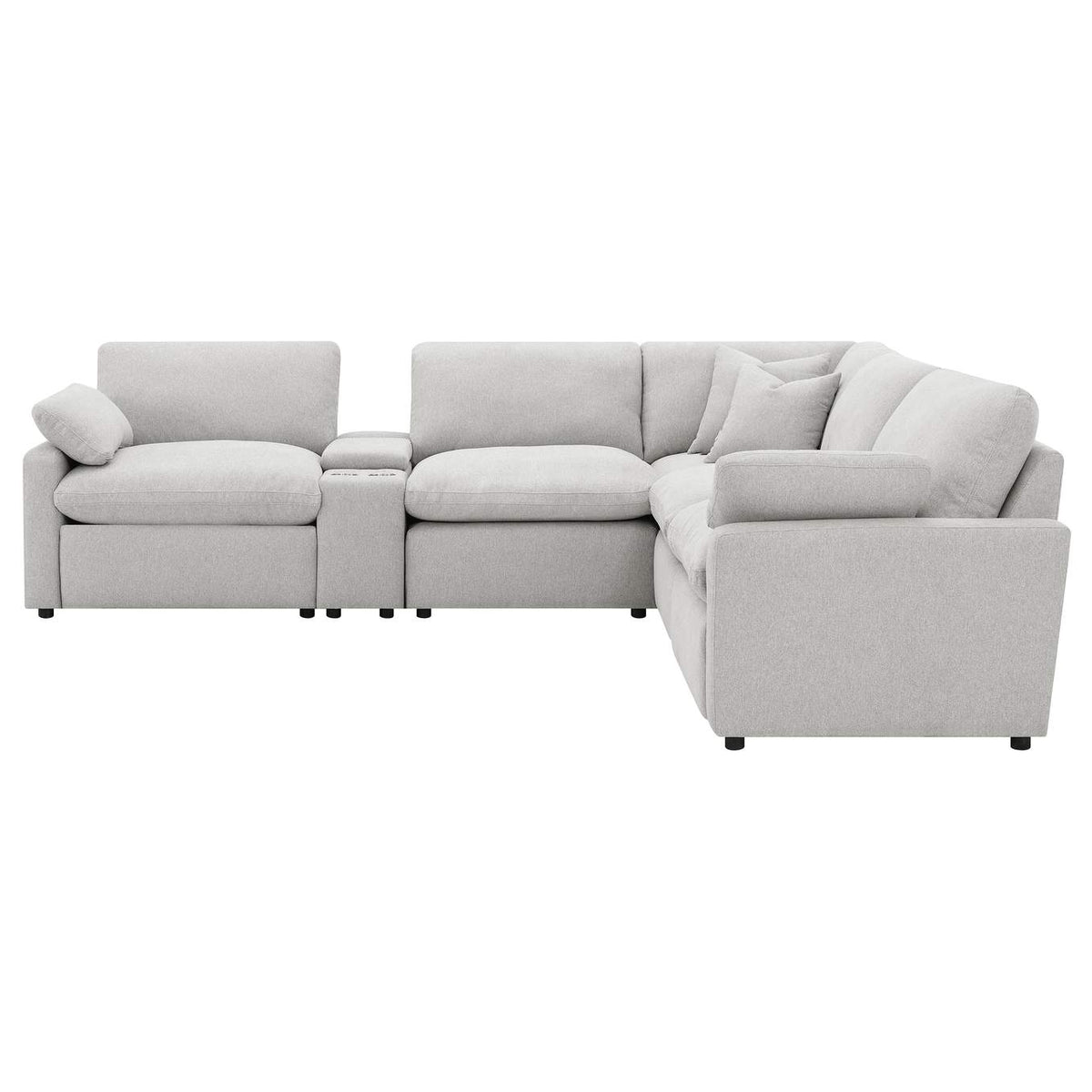 609560P-SET Collins 6-piece Modular Power Reclining Sectional Grey