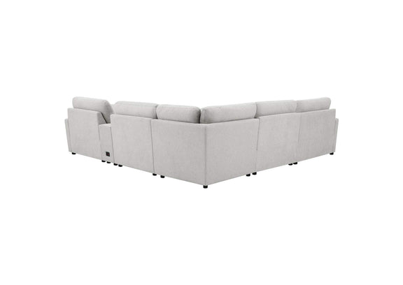 609560P-SET Collins 6-piece Modular Power Reclining Sectional Grey