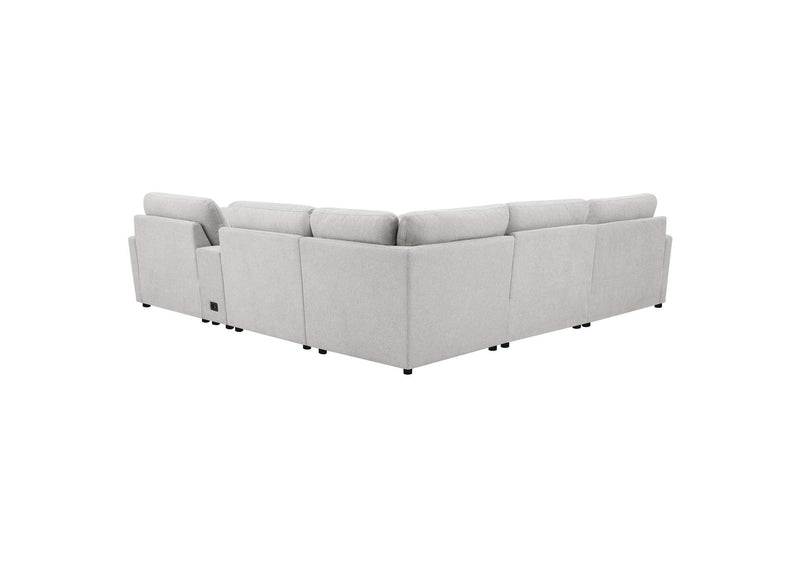 609560P-SET Collins 6-piece Modular Power Reclining Sectional Grey