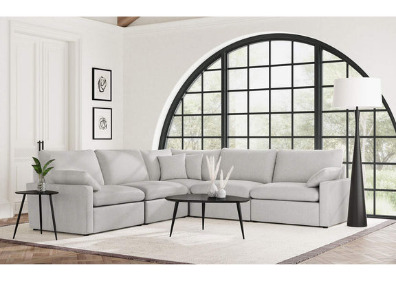 609560P Collins 5-piece Modular Power Reclining Sectional Grey