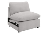 609560P Collins 5-piece Modular Power Reclining Sectional Grey