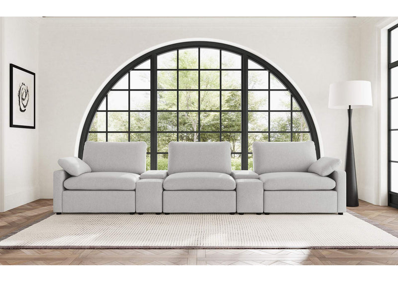 609561PT Collins 5-Piece Power Reclining Home Theater Seating Grey