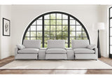 609561PT Collins 5-Piece Power Reclining Home Theater Seating Grey