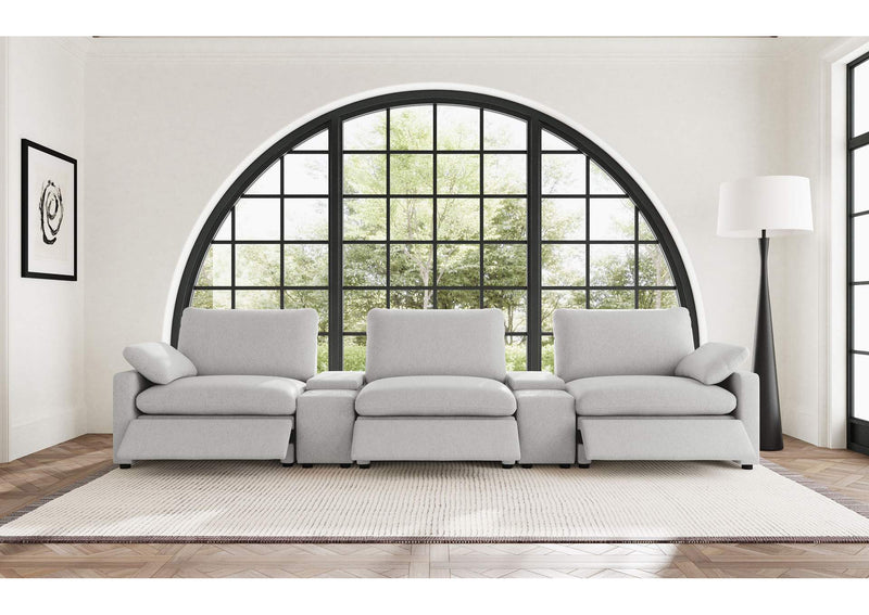609561PT Collins 5-Piece Power Reclining Home Theater Seating Grey