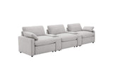609561PT Collins 5-Piece Power Reclining Home Theater Seating Grey