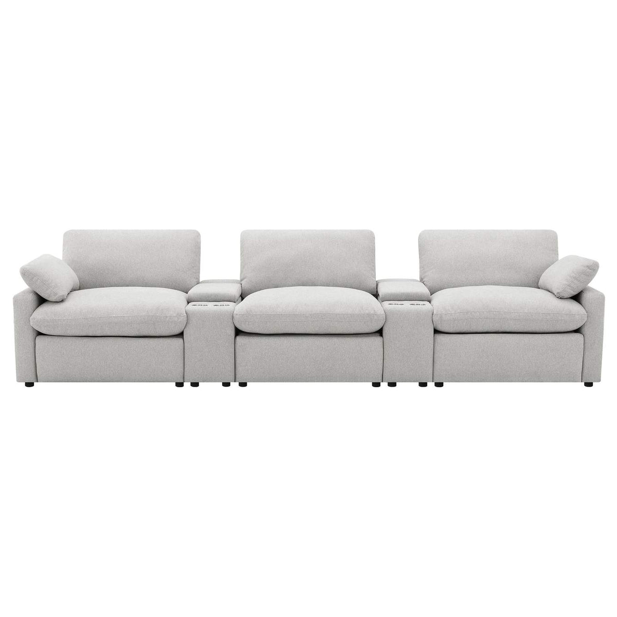 609561PT Collins 5-Piece Power Reclining Home Theater Seating Grey