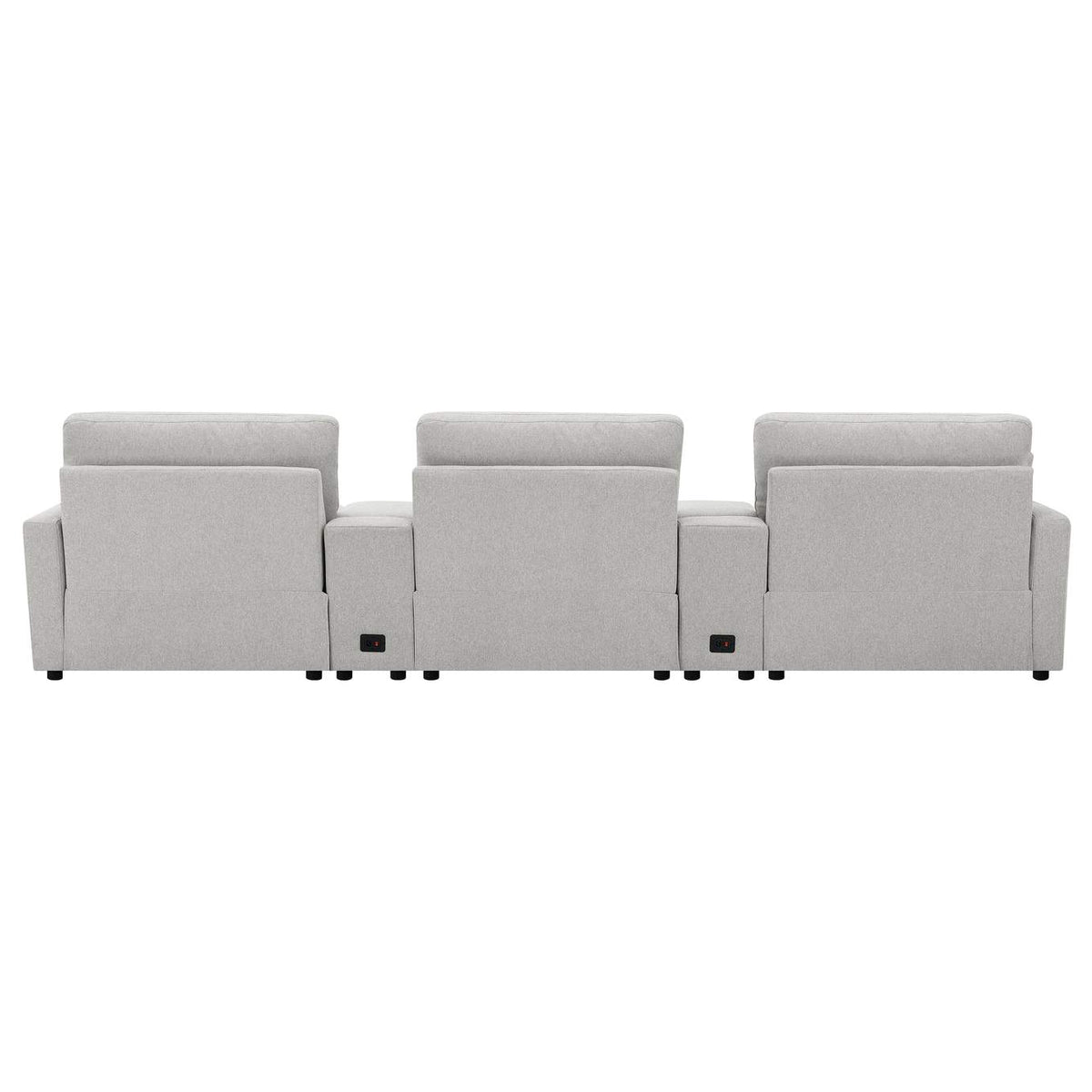 609561PT Collins 5-Piece Power Reclining Home Theater Seating Grey