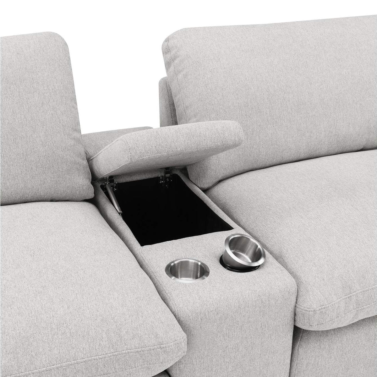 609561PT Collins 5-Piece Power Reclining Home Theater Seating Grey