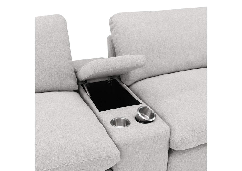 609561PT Collins 5-Piece Power Reclining Home Theater Seating Grey