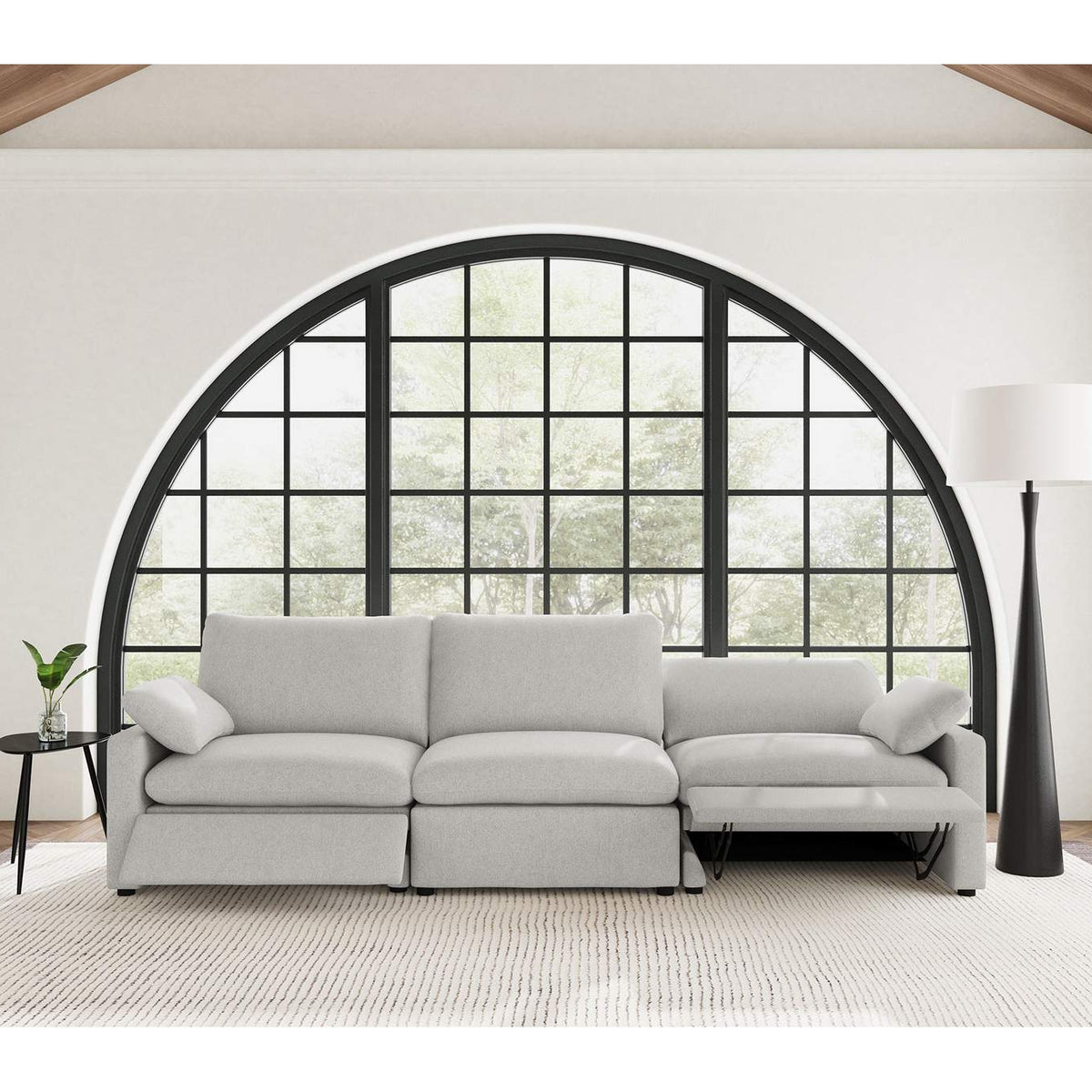 609561P Collins Modular Power Sofa Grey
