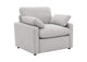 609563P Collins Upholstered Power Recliner Chair Grey
