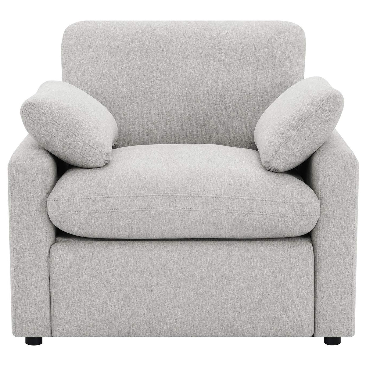 609563P Collins Upholstered Power Recliner Chair Grey