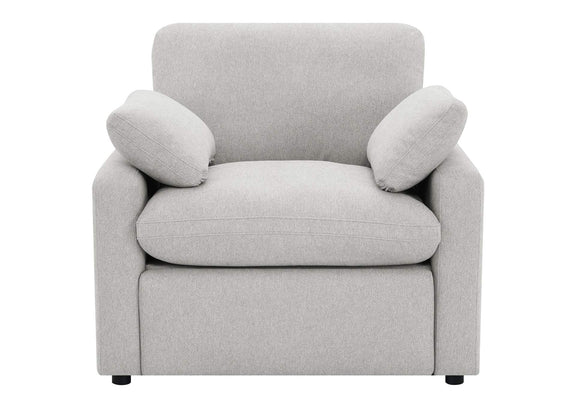 609563P Collins Upholstered Power Recliner Chair Grey