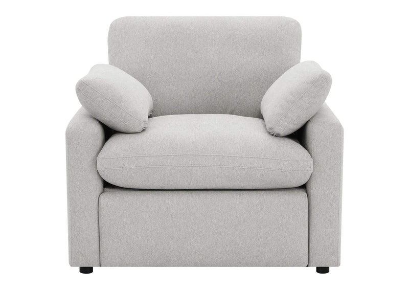 609563P Collins Upholstered Power Recliner Chair Grey
