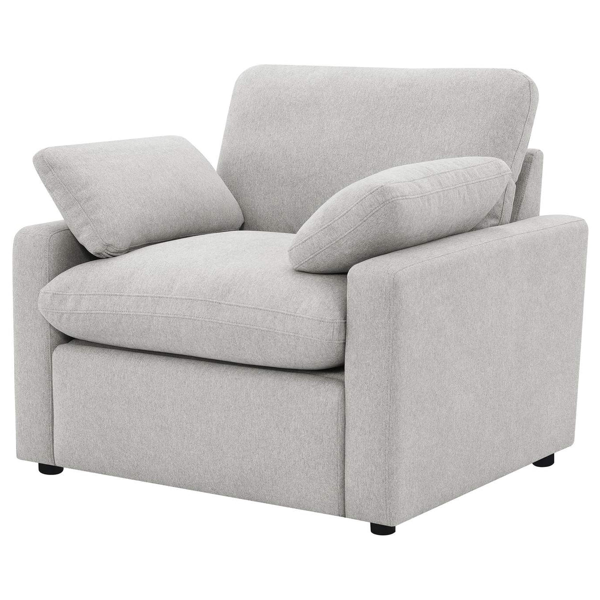 609563P Collins Upholstered Power Recliner Chair Grey