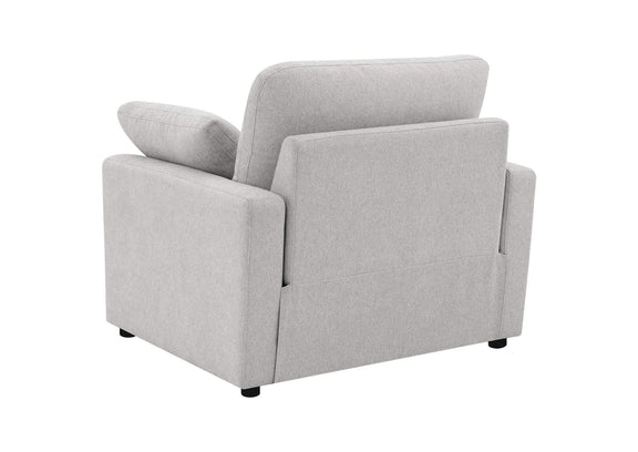 609563P Collins Upholstered Power Recliner Chair Grey